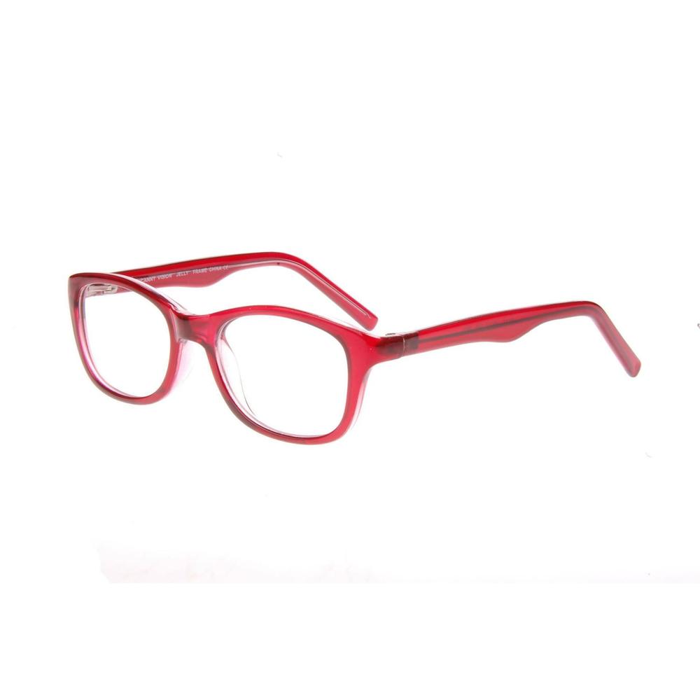 NEW CANNY VISION Red JELLY Eyeglasses 45mm with Case